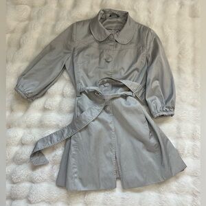 Vintage 90’s Dunnes Silver Trench Coat